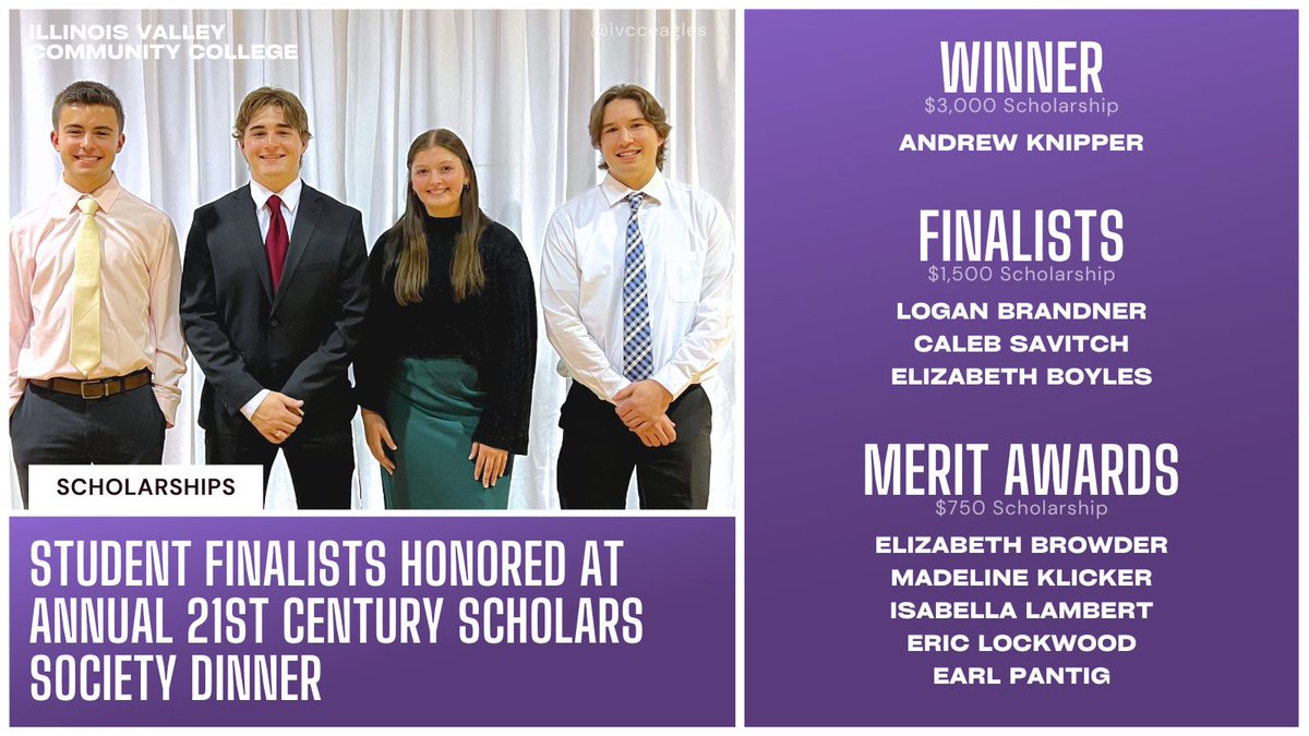 IVCCEagles's tweet photo. Join us in congratulating this year's 21st Century Scholars! This year, 9 students received a combined $11,250 from IVCC's 21st Century Scholars Society for their academic achievements, involvement in the college, and community service. #IVCC #IVCCEagles #Scholarship https://t.co/CSQD5ctw24