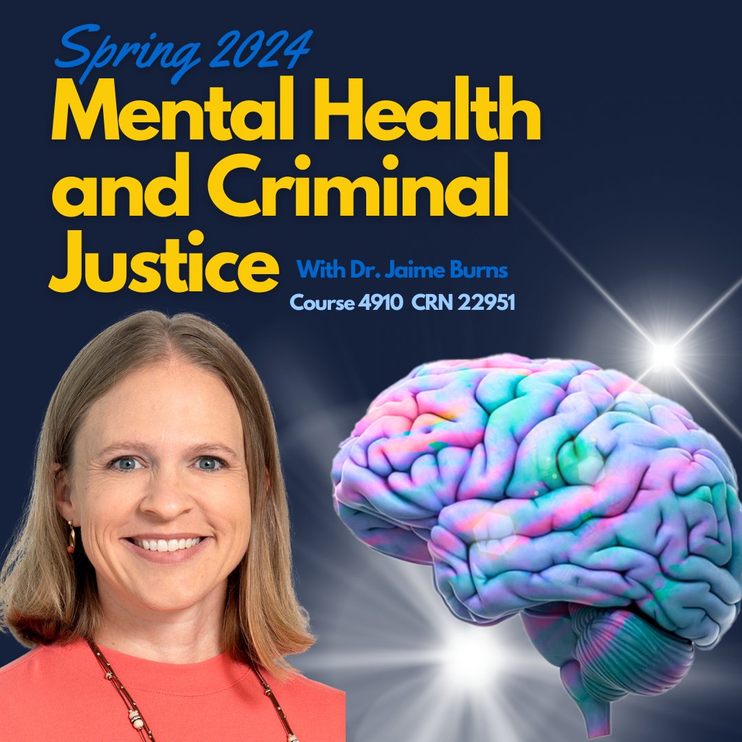 ucocj's tweet image. 🧠✨ Explore Mental Health &amp;amp; Criminal Justice! Spring 2024 Seminar, Mon &amp;amp; Wed, 9:30-10:45 am. Elective. Prereqs: ENG 1113 &amp;amp; 1213. Enroll now! 🚨📘 #MentalHealthJustice #Spring2024 #ElectiveCourse 📚🔒