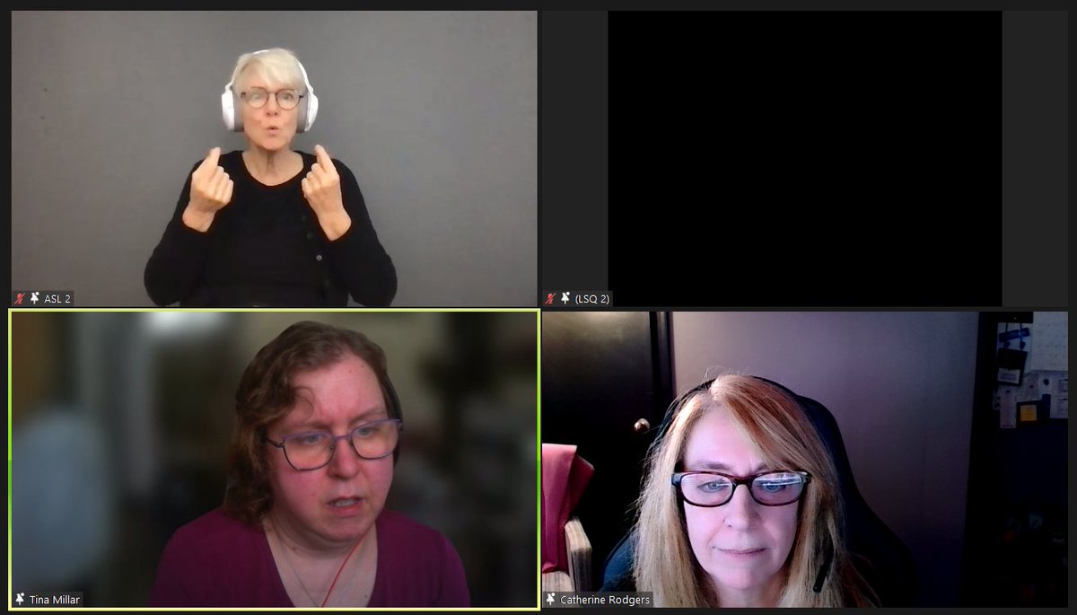 PeopleFirstCA's tweet image. The second session of Day 1 has started. Tina’s presentation highlights, again, the need for accommodations in education, as well as how important a union can be in making sure the workplace is inclusive to people with intellectual disabilities. #InclusionAtWork