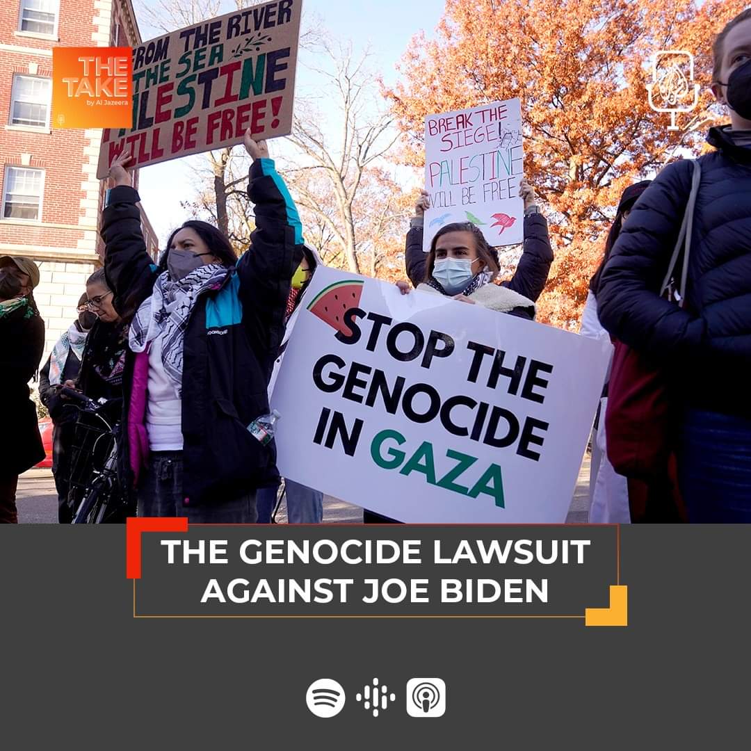 A lawsuit against US President Joe Biden and other top officials accuses them of complicity in genocide in Gaza. 

What will it mean for the US government and Palestinians?

🎧 #AJTheTake spoke with journalist Laila el-Haddad and attorney Astha Sharma Pokharel to discuss: