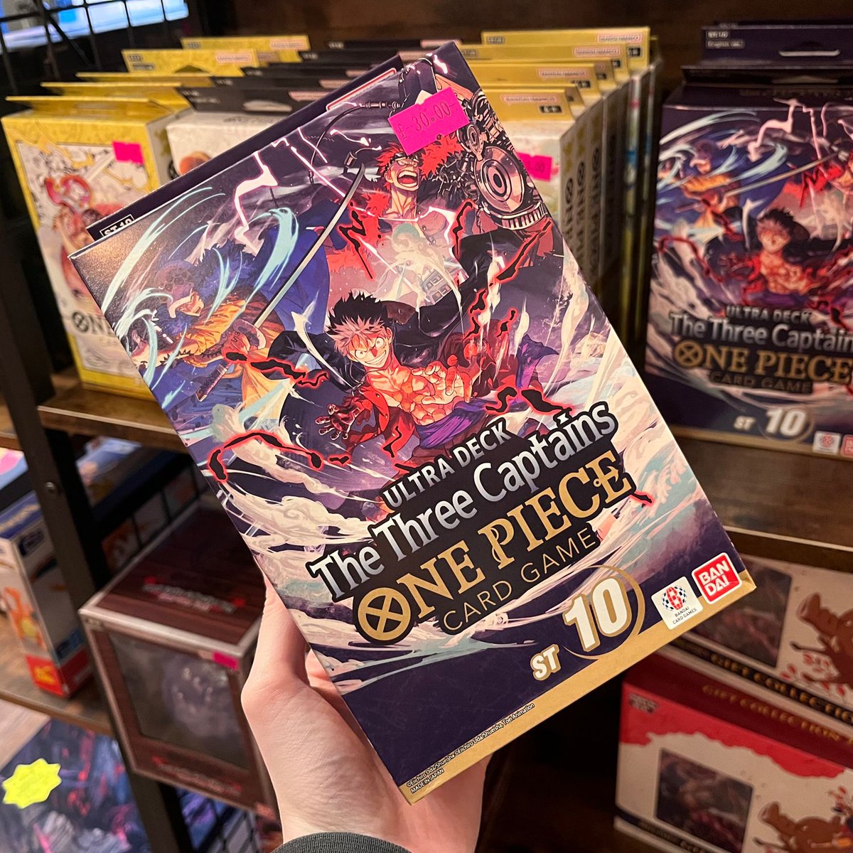 🔥 One Piece restocks! 🤩🏴‍☠️

We’ve had an exciting delivery today with our ST-10 decks! 

Luffy, Law and Kid: The three captains assemble to form an unstoppable force. Which leader will take you to victory?!🃏 

#OnePiece #OnePieceTCG