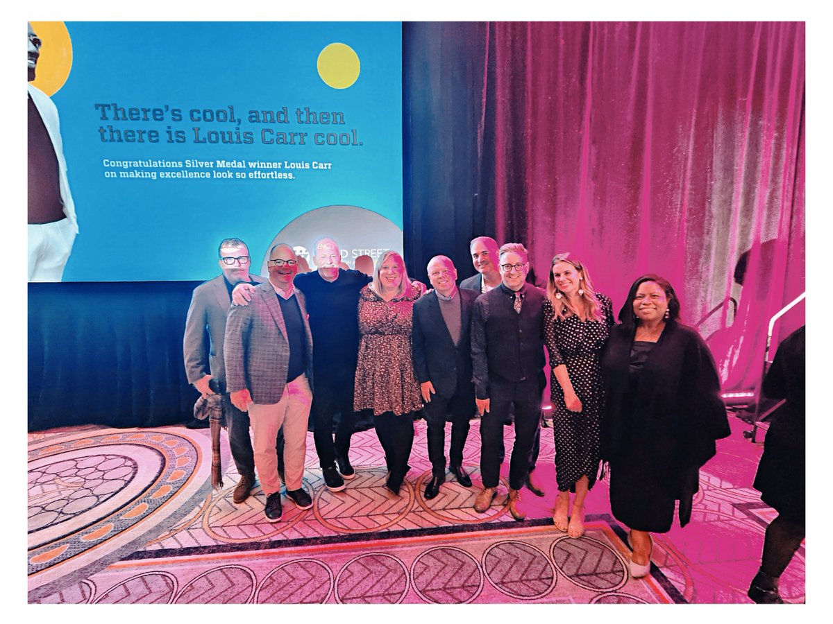 PublicisMedia's tweet photo. Our Publicis Media family showed up in force to celebrate the remarkable career of @BET's Louis Carr, this year’s deserving @ChicagoAdFed Silver Medal winner. Louis, you are lighting the path for us all! https://t.co/oWdXkcP0Eu