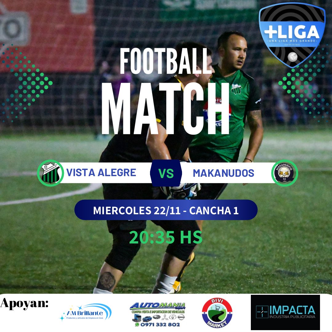 Juega Vista Alegre FC🖤💚🖤
Por los 4tos de Final Vuelta ante <a href="/makanudos_FC/">Makanudos_FC</a> 
#VamosVistaAlegreFC🖤💚🖤 #AdejarLaVidaPorLosColores🖤💚🖤 <a href="/ligadetuiteros_/">Más Liga</a>