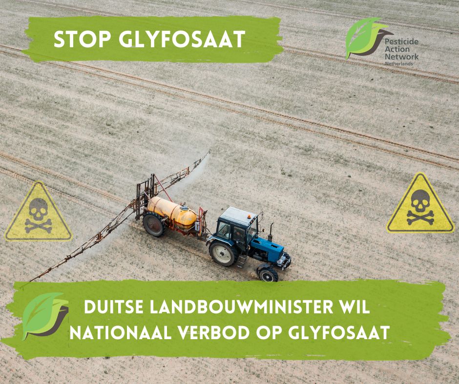 PanNederland's tweet photo. De Duitse landbouwminister wil nationaal verbod op glyfosaat. Volgens EU-regelgeving kan een lidstaat ook weigeren een gewasbeschermingsmiddel op zijn grondgebied goed te keuren. Ook een goed idee voor Nederland om voor een nationaal verbod te pleiten. 

https://t.co/KQgPqbFvxv https://t.co/7t28GcFINd