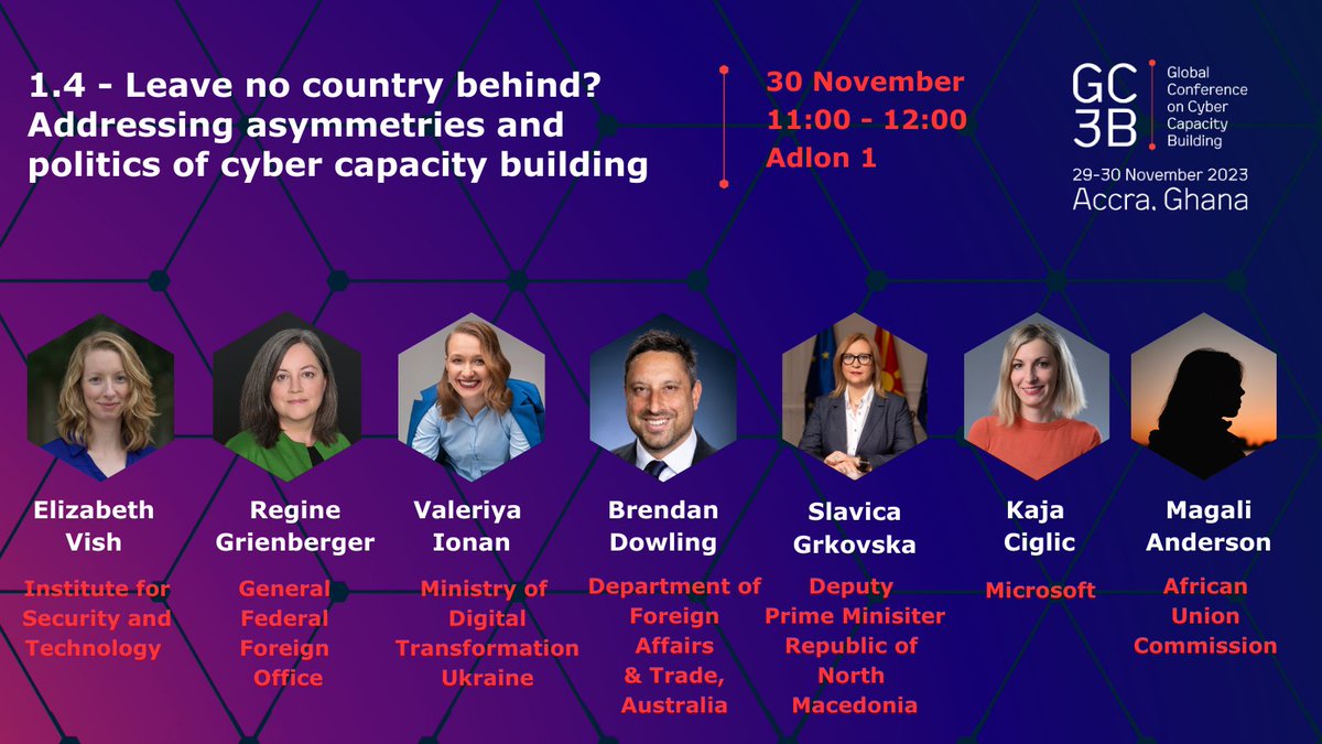 theGC3B's tweet photo. 📢Pillar 1: Making international development cyber resilient. 

The #GC3B23 speakers in this pillar will provide valuable insights on how cyber resilience can enable sustainable, social and economic development.

💡Find out all the distinguished speakers for pillar 1 below! https://t.co/Q5gxd2ZC81