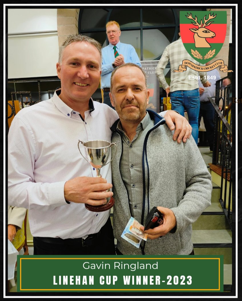 🦌𝐃𝐨𝐰𝐧𝐩𝐚𝐭𝐫𝐢𝐜𝐤 𝐂𝐫𝐢𝐜𝐤𝐞𝐭 𝐂𝐥𝐮𝐛 𝐋𝐢𝐧𝐞𝐡𝐚𝐧 𝐂𝐮𝐩🎖️ Congratulations Gavin Ringland 🏆 #downpatrickcricketclub #downpatrickcricketclub2023 #downpatrickcricketclubannualdinner #NCU #northerncricketunion