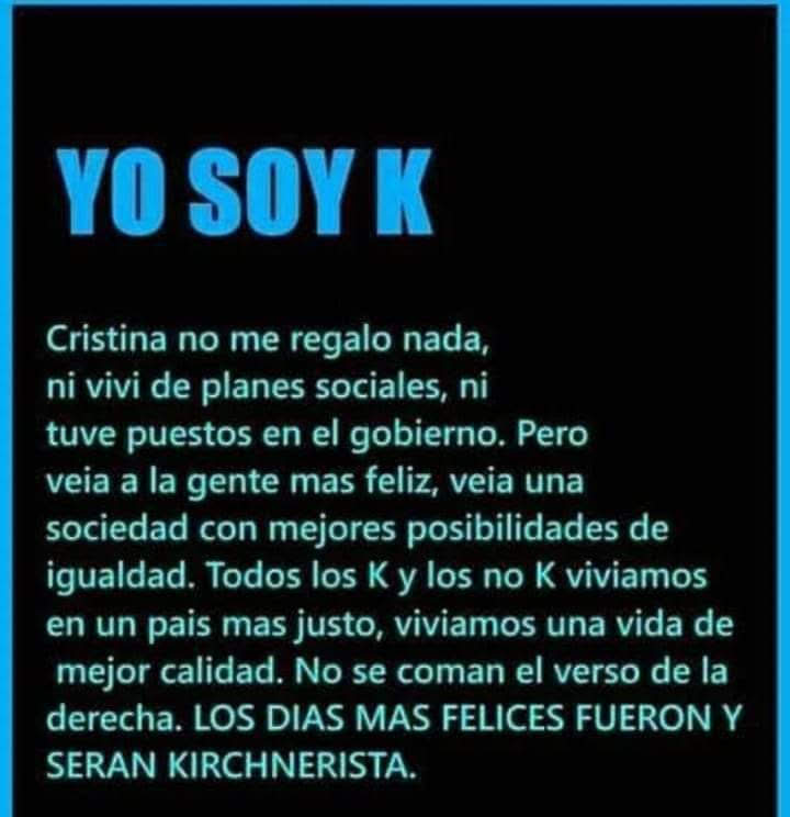 Walterk17583836's tweet photo. No me voy...
No me rindo...
No me deskirchnerizo un carajo✌ https://t.co/xHjKOVmCQq