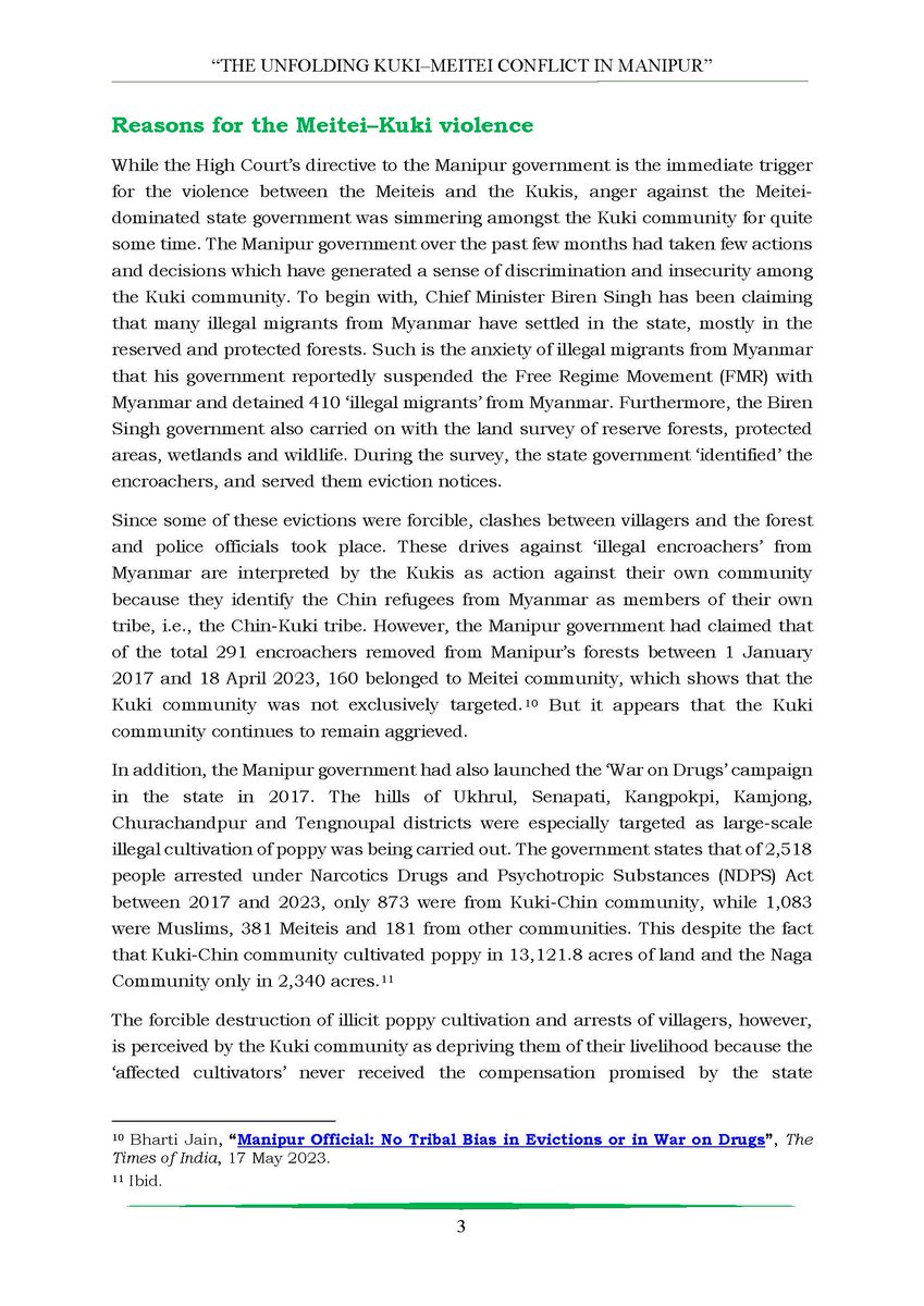 ‼️ Important information for Meiteis ‼️

The Manohar Parrikar Institute for Defence Studies and Analyses (MP-IDSA) <a href="/IDSAIndia/">Manohar Parrikar IDSA, New Delhi</a> had published a thorough analysis about the conflict in Manipur and 100% accurate and true facts.🙏🙏👏 Thank you!

Kuki tried to malign the real