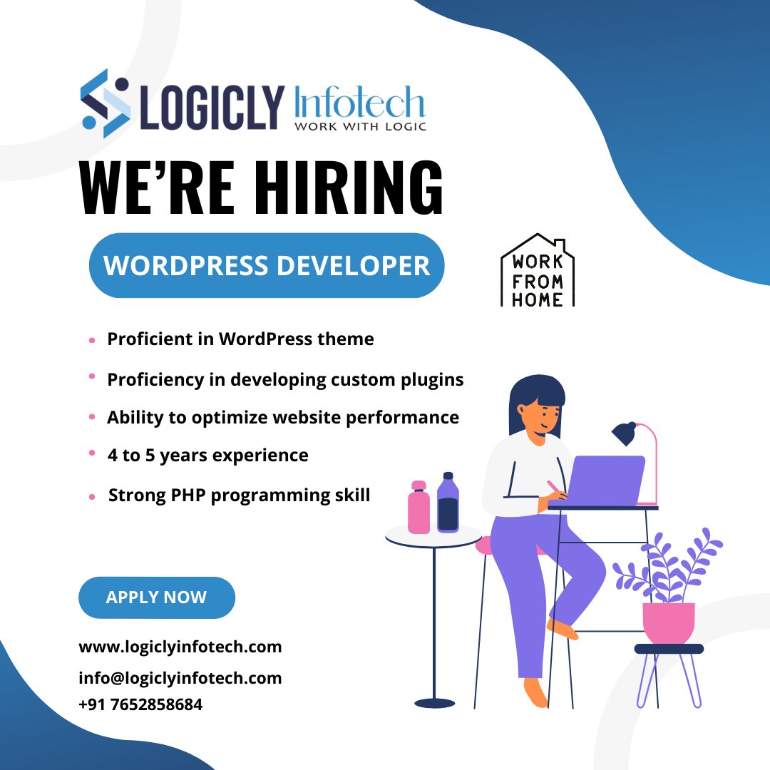 logiclyinfotech's tweet image. Logicly Infotech is seeking a talented WordPress Developer to join our dynamic team.  Join us in crafting exceptional digital experiences!
Send your CV at info@logiclyinfotech.com

#WordPressDeveloper
#WebDevelopmentJobs
#HiringDevelopers
#TechJobs
#WordPressJobs
#WebDevHiring