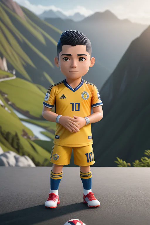 DeareSheteska's tweet photo. James Rodriguez @jamesdrodriguez #CuteFigurine #PlayerSoccer #AI #IA #TeamColombia https://t.co/G4KUlT2pZo
