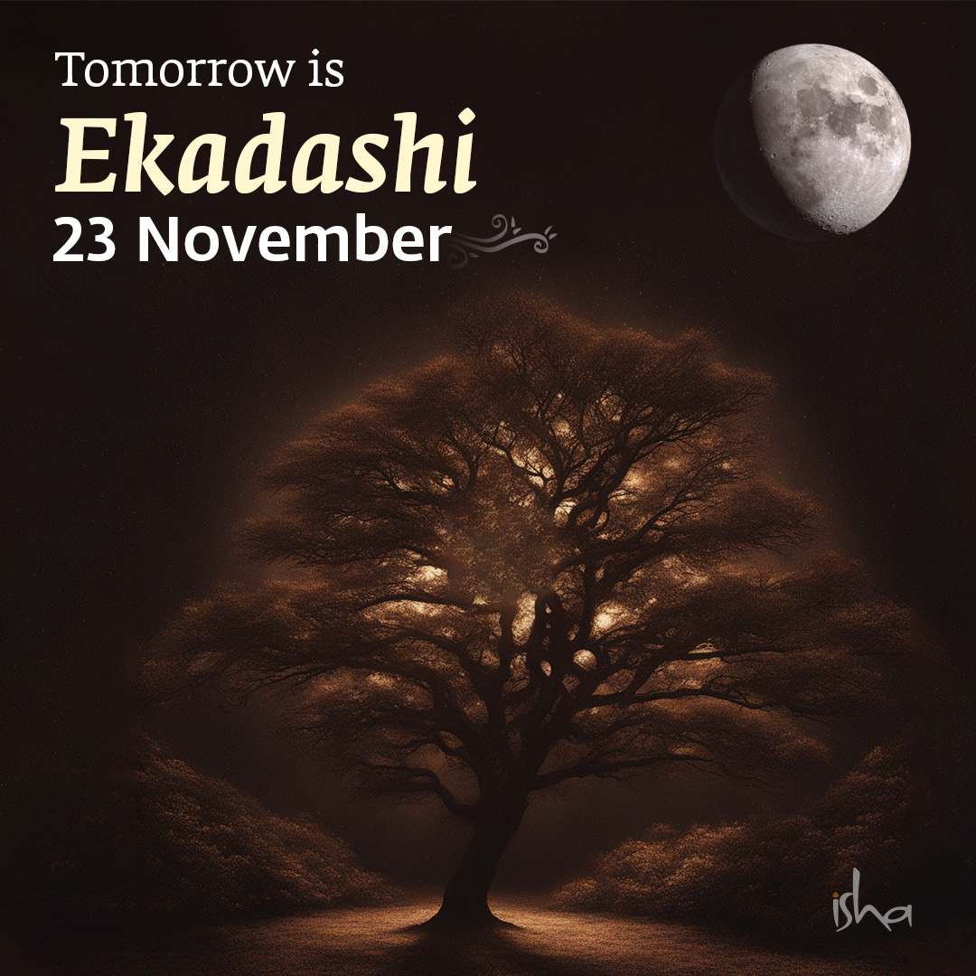ishafoundation's tweet photo. Twice a month there are particular days when the body doesn’t need food. Fasting on these days cleanses the system and also turns our awareness inward. For those who cannot do without food, having a light, fruit diet on this day also proves to be beneficial.

#Ekadashi https://t.co/ezZpDe2TMz