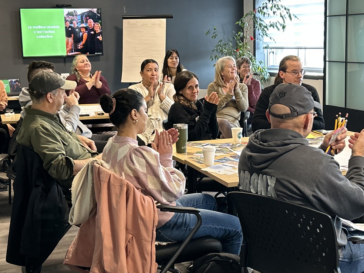 💬 Samedi dernier, dans le cadre de la Grande rencontre du Catalyseur du Bronx, le CEUM accompagnait 25 citoyennes et citoyens de l'arrondissement de LaSalle pour discuter de la transition socioécologique et échanger sur leurs rêves et leurs préoccupations pour le quartier.