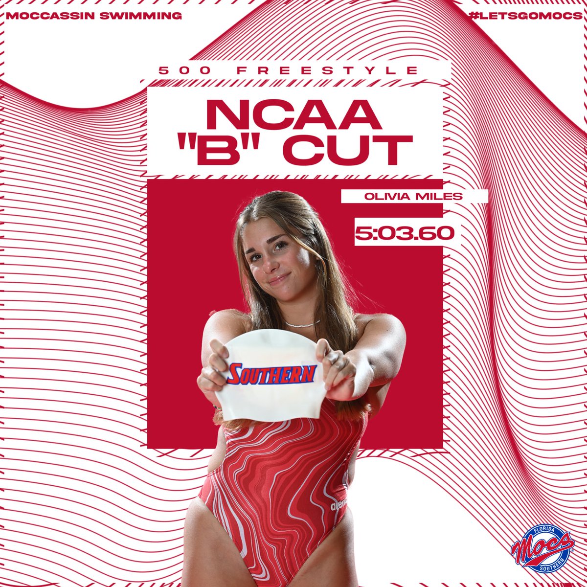 FSC_Swimming's tweet photo. NCAA CUTS FROM DAY 1 OF PANTHER INVITE!

🔥 Kyle Micallef—50 Freestyle A Cut
🔥 Olivia Miles—500 Freestyle B Cut
🔥 Peter Csicsaky—500 Freestyle B Cut
🔥 Thomas Wooldridge—500 Freestyle B Cut

#LetsGoMocs🐍 https://t.co/msAfJQjRfI