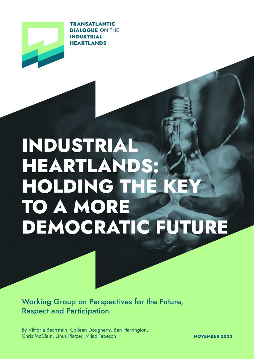 ColleenSDoc's tweet photo. Empowering industrial heartlands is my focus as a project fellow at @DPZ_Berlin. Over 3 years, we'll explore common perspectives, bridging divides, &amp; advocating for a greener, democratic future. Our journey starts with our 'Industrial Heartlands' paper: https://t.co/g77jXl9CyB https://t.co/5qmCsCSH2h