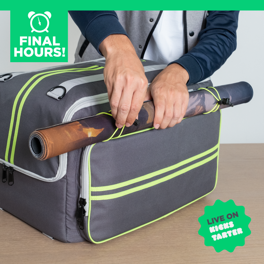 ⏰ 𝗙𝗜𝗡𝗔𝗟 𝗖𝗔𝗟𝗟 ‼

Only a few hours left to join the quest for the ultimate gaming gear.🎲

🟢 Last hours on Kickstarter
👉 bit.ly/bgessentials 📢✨

#lastchance #boardgames #boardgamesbags #boardgamer #boardgamegeek #gamefound #bgg #kickstarter #boardgame #fractal