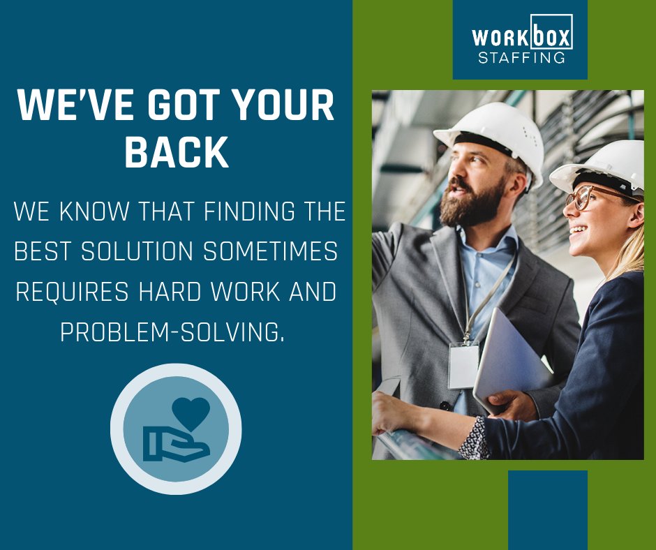 WorkboxStaffing's tweet image. At Workbox Staffing, we blend honesty, dedication, and proactive problem-solving to back your staffing needs. Partner with us for staffing solutions that truly understand and support your business goals. nsl.ink/c4sF

#StrategicStaffing #IndustrialEmployees