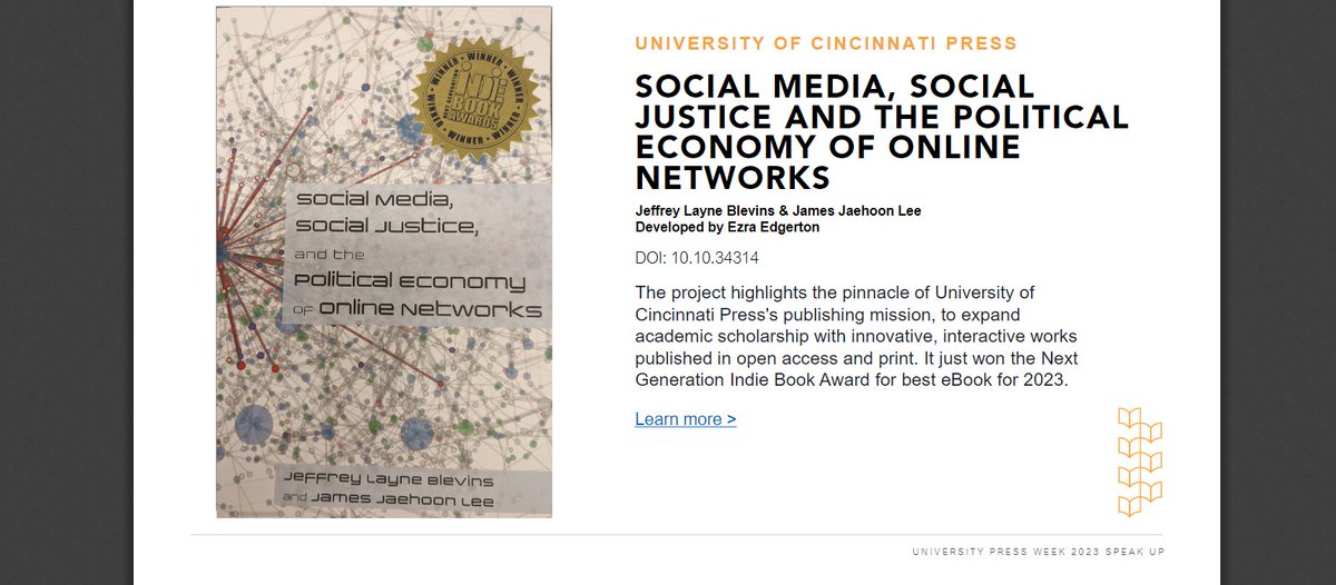 Happy to see my book w/<a href="/JamesLeeUC/">James Lee</a> attract so much attention from <a href="/aupresses/">AUPresses 📚</a>! <a href="/uofcincy/">University of Cincinnati</a> <a href="/UC_ArtSci/">UC_ArtSci</a> <a href="/spia_uc/">UC School of Public and International Affairs</a> <a href="/JournalismUC/">UC Journalism</a> <a href="/ucincipress/">University of Cincinnati Press</a> #NextLivesHere #RealWorldReady <a href="/AEJMC/">AEJMC</a> <a href="/icahdq/">International Communication Association</a> <a href="/DemocraticComm/">Democratic Communiqué</a> <a href="/IAMCRtweets/">IAMCR</a> @udc2023 <a href="/MedillSchool/">Northwestern Medill</a>