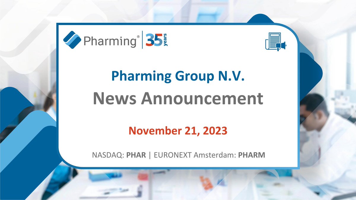 Pharming Group NV tweet media