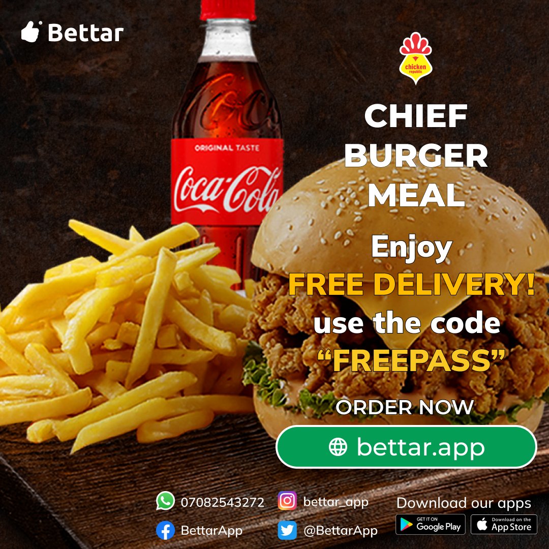 BettarApp's tweet photo. Enjoy Free Delivery 🍔 on Bettar.
Use the Coupon Code: "FREEPASS" at the checkout.
Get your local &amp; favorite dishes 🍲 delivered 🛵 to your doorstep within minutes ⏰.
Order Now 🛒

https://t.co/iS0M5kjNoA

#Bettar #BettarApp #Kaduna #foodblogger #freedelivery #fooddeliverykaduna https://t.co/bhVY0P6G4v