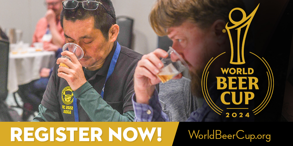 There is nothing like the #WorldBeerCup—the world's most prestigious brewing competition. Registration is open through December 5: worldbeercup.org