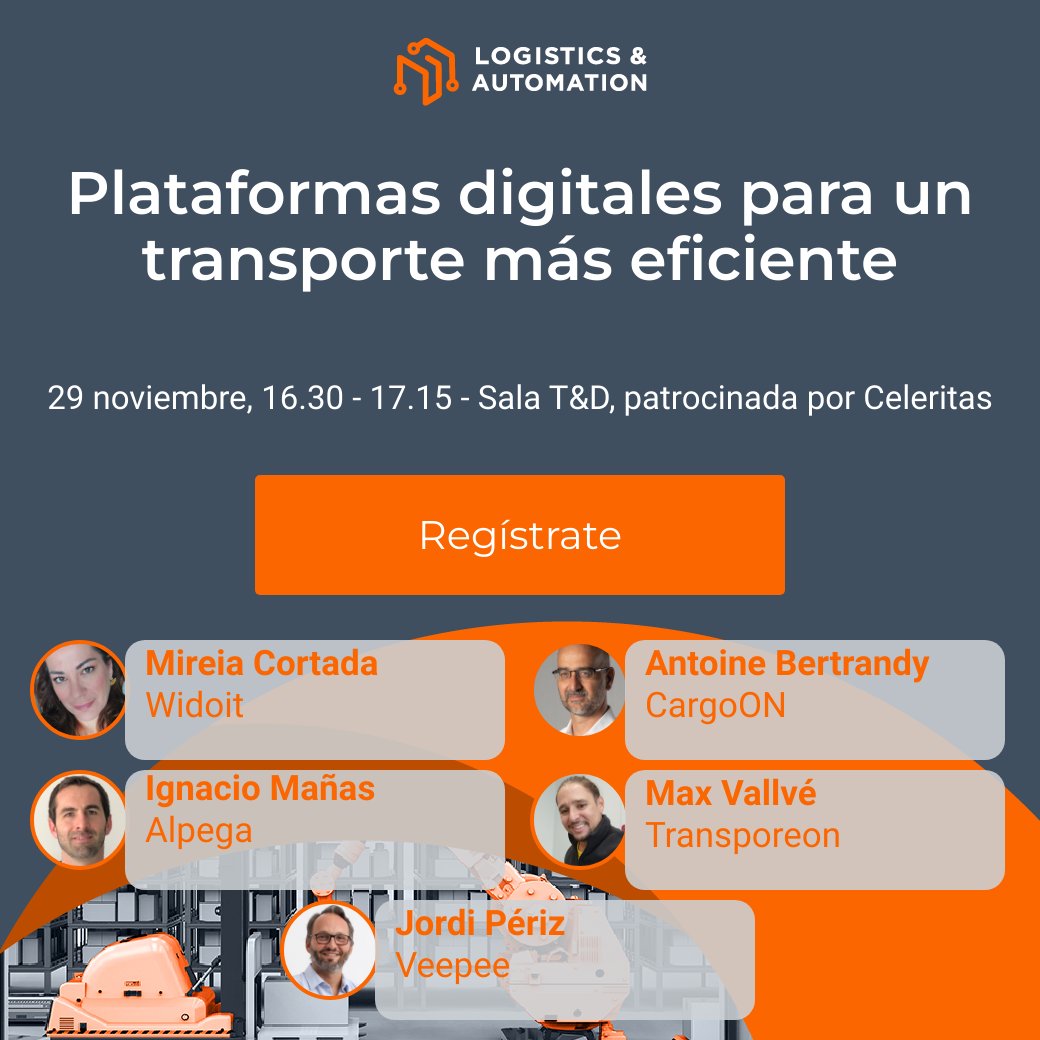 widoit's tweet photo. Quedan pocos días para Logistics &amp; Automation Spain, y en @widoit estaremos encantados de veros allí. Si tenéis posibilidad de introducirlo en vuestras agendas, ¡nos vemos la próxima semana en la Feria de Madrid! Para el registro: https://t.co/1uKBD5PqXt
#Transporte #logistics https://t.co/S07hWFvpYs