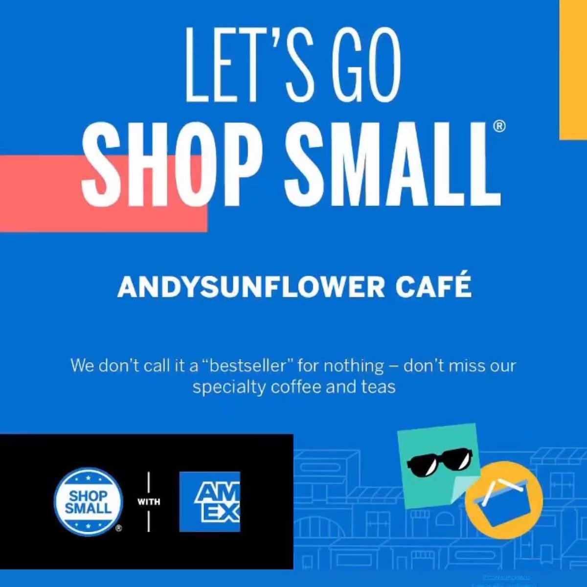 AndySunflwrCafe's tweet photo. It’s that time of the year again. 🌻🛍️

We hope you choose us to fuel you as make you way to shop your favorite small businesses everyday but, especially this Saturday, November 25, 2023!

We can never stress enough the joy of serving you guys each day! ✨ https://t.co/wB9XdfFc1U