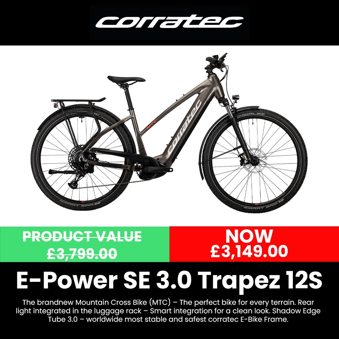 corratec_uk's tweet photo. 🔥 BLACK FRIDAY SPECIAL 🔥 🎉 From £3,799.00 ➡️ £3,149.00 🎉
✨ Elevate your cycling experience with the Corratec e-Power SE 3.0 Trapez 12S ELITE! This sleek and powerful electric bike is now available at an unbeatable Black Friday price.
https://t.co/FjW5veEdeO https://t.co/dEW3xR0Z8a