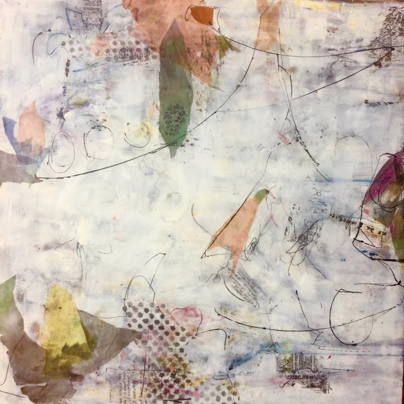 Ezshwan Winding uses dreams, meditation and improvisation to create abstract works of art: ezshwan.com #abstractArt #originalArt #artForSale #encaustic #mixedMediaArtists