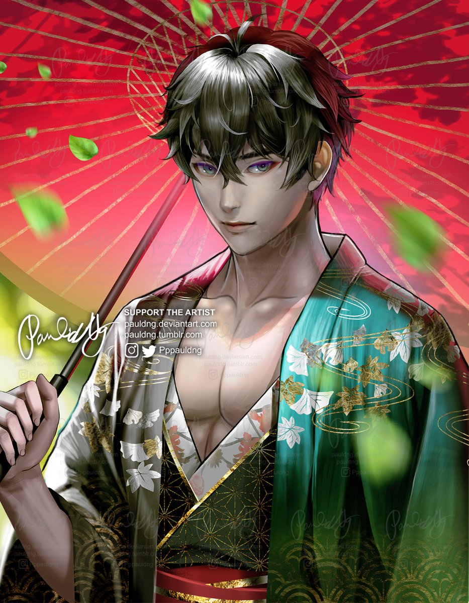Pppauldng's tweet photo. My 5th fanart of Honkai Star Rail, Dan Heng. 
I was in the mood to draw some kimono patterns. 
#danheng #honkaistarrail #StarRailPS5 #丹恒 #星穹铁道 #imbibitorlunae #danhengil #caeheng #renheng https://t.co/QHPMpGOMrt