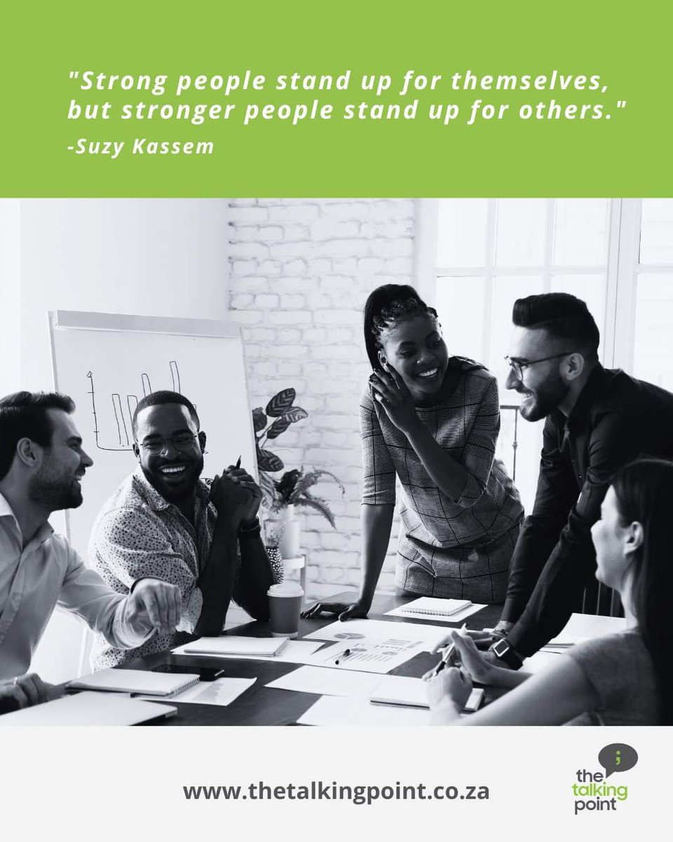 When it comes to being part of a business team, advocating for your team members signals that you stand by them when challenges arise. This shows loyalty, trust, credibility, commitment, and team morale. 
📢It starts with YOU❗
#takecourage #thetalkingpoint #bethechange