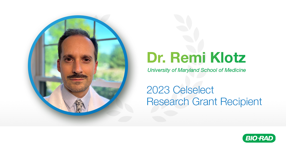 Meet Dr. Remi Klotz, PhD, a 2023 #CelselectResearchGrant recipient!

His Grant research will explore the molecular vulnerabilities of CTCs in metastatic cancer using genome-wide CRISPR activation screening.

Read about the 2023 Grant recipients here: ow.ly/rbeN50Q9vIP