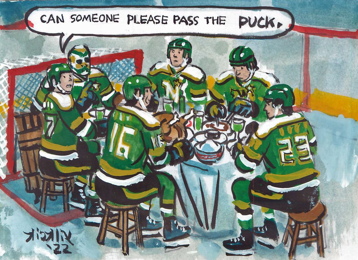 stickstow's tweet photo. Don't forget your manners at the Thanksgiving dinner table and always pass the puck! 🏒🦃 #HockeyThanksgiving https://t.co/4WMBIGXJ2D