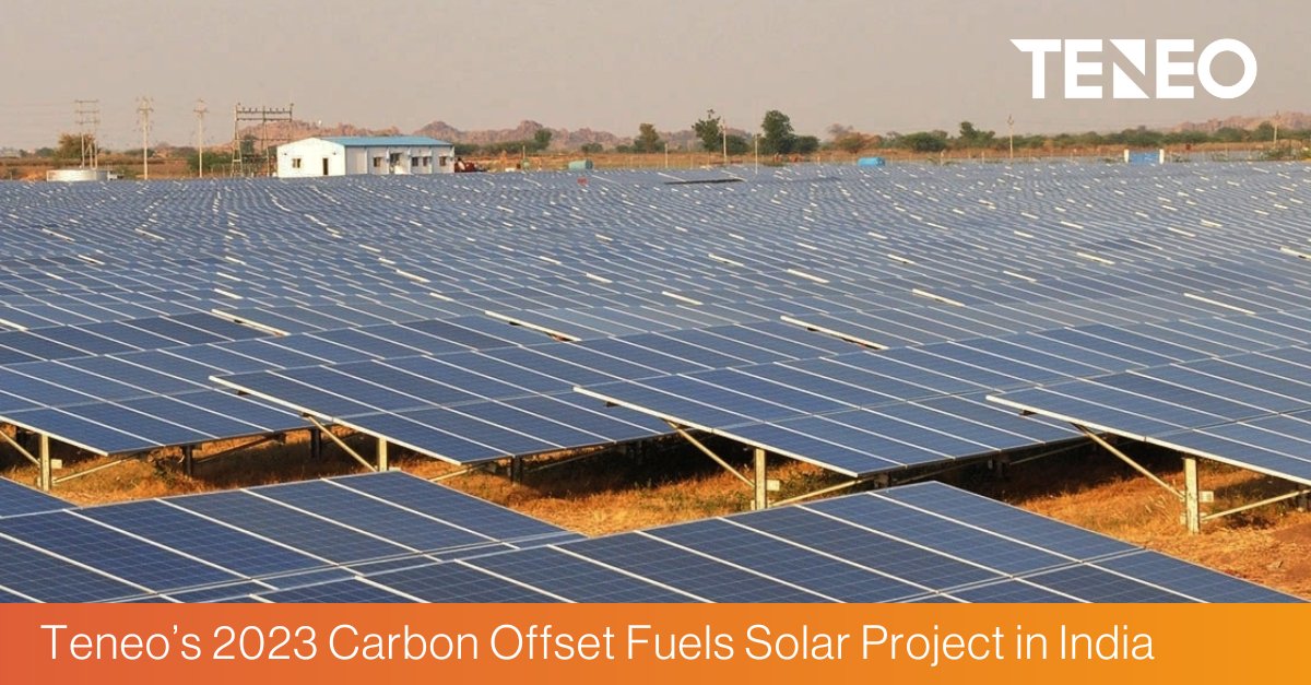 Teneo has proudly maintained carbon neutrality for over 15 years! This year, our commitment continued as we calculated and offset 150 tonnes of carbon emissions from our global operations. We are delighted to share that our investment went into a solar power project in India.