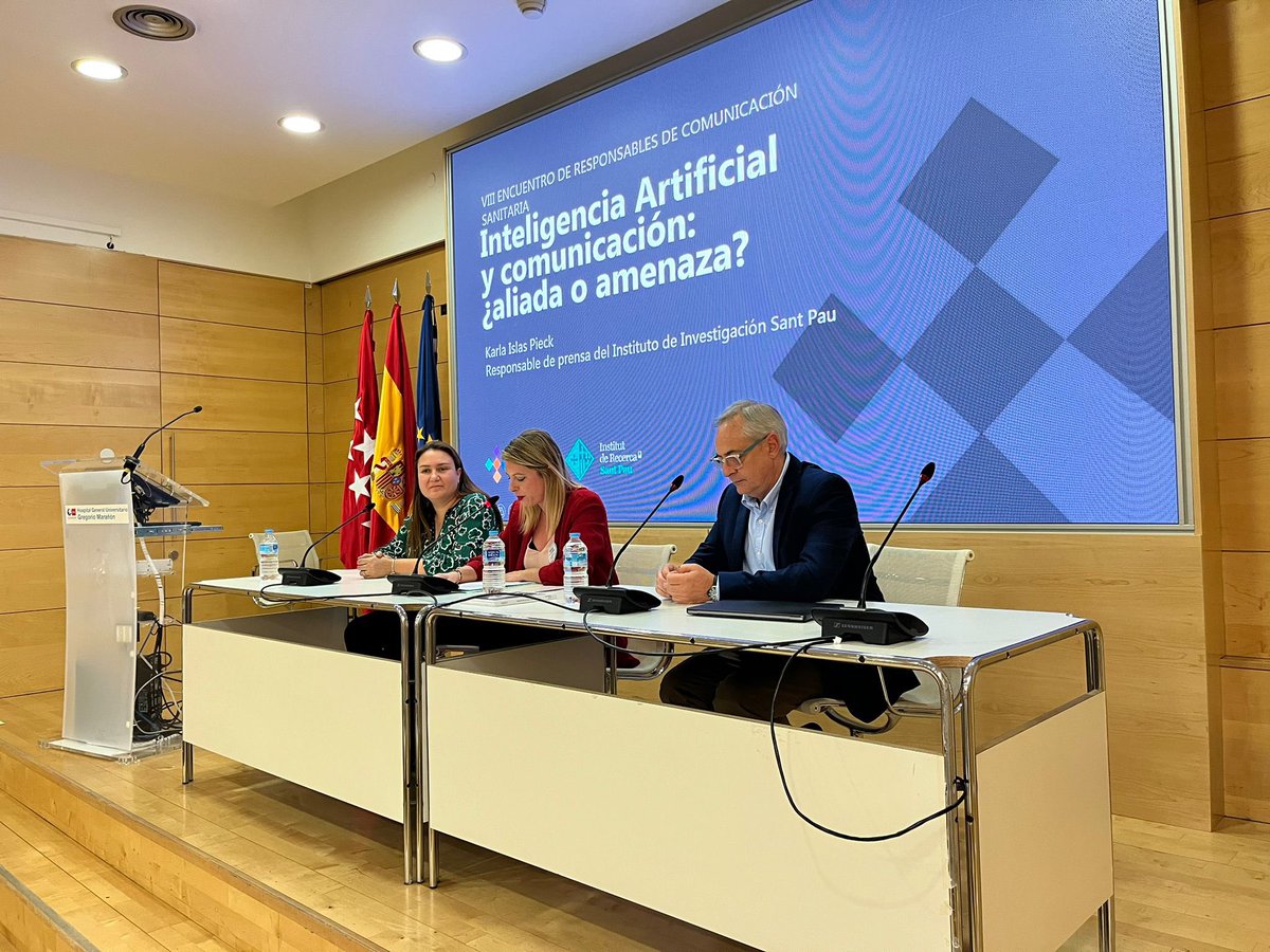 🗣#SantPau finalista amb un pòster sobre la coordinació en l’àmbit de la comunicació entre l’Hospital i l’<a href="/IRSantPau/">Institut de Recerca Sant Pau</a>, on s’han exposat els punts clau de l’èxit del projecte, en el VIII Encuentro de Responsables de Comunicación Sanitaria, organitzat per l’#HospitalaGregorioMarañón