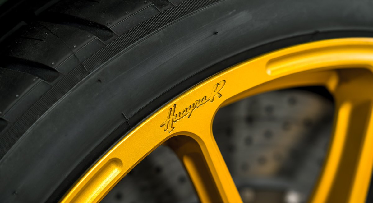 PaganiofDallas's tweet photo. Capturing the essence of speed and elegance; the intricate design of the Huayra R’s lightweight forged aluminum wheels speaks volumes about Pagani’s commitment to achieving performance through art.
 
#Pagani #PaganiAutomobili #HuayraR #PaganiofDallas https://t.co/9jYopTSm5I