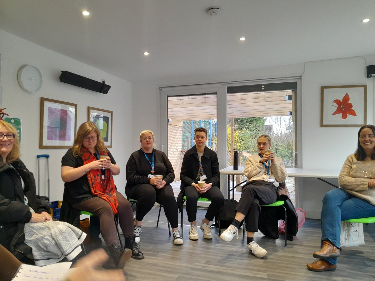 So good to use the beautiful new garden room <a href="/STARTinspminds/">START</a> for our <a href="/LWinSalford/">LWinSalford</a> workshop on staff wellbeing: what are the processes, resources and activities we can utilise, create or adapt to support our team in continuing to deliver excellent care for our Living Well clients