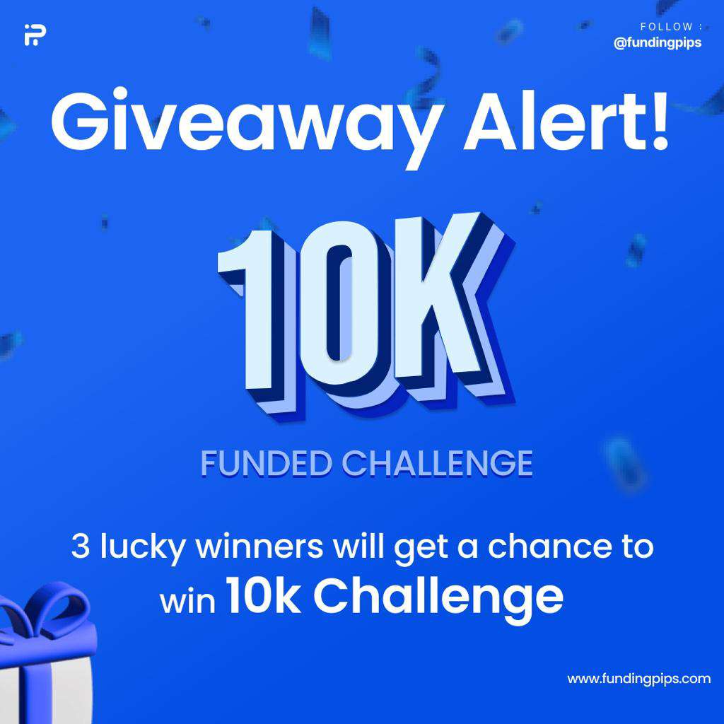 🎁 GIVEAWAY 🎁 3x 10K Funded Challenge Accounts INSTRUCTIONS : 1. Follow: @fundingpips , @Khldfx , @KMTrading_SMC, @Psycho_Tradez 2. Join discord: discord.com/invite/funding… 3. Like , Comment and Retweet Winners to be announced in 24 hours ⌛️