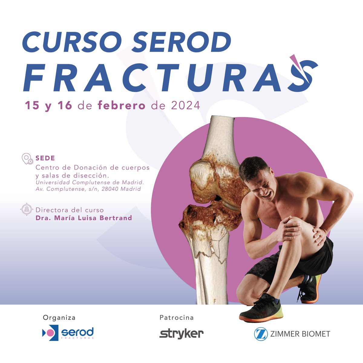 🟣CURSO SEROD FRACTURAS🟣

Curso teórico/práctico sobre las fracturas en tibia proximal y fémur distal.

🗓️15-16 febrero 2024
📍<a href="/unicomplutense/">Complutense</a>, Madrid

Información e inscripciones aquí📲acortar.link/wWuORK