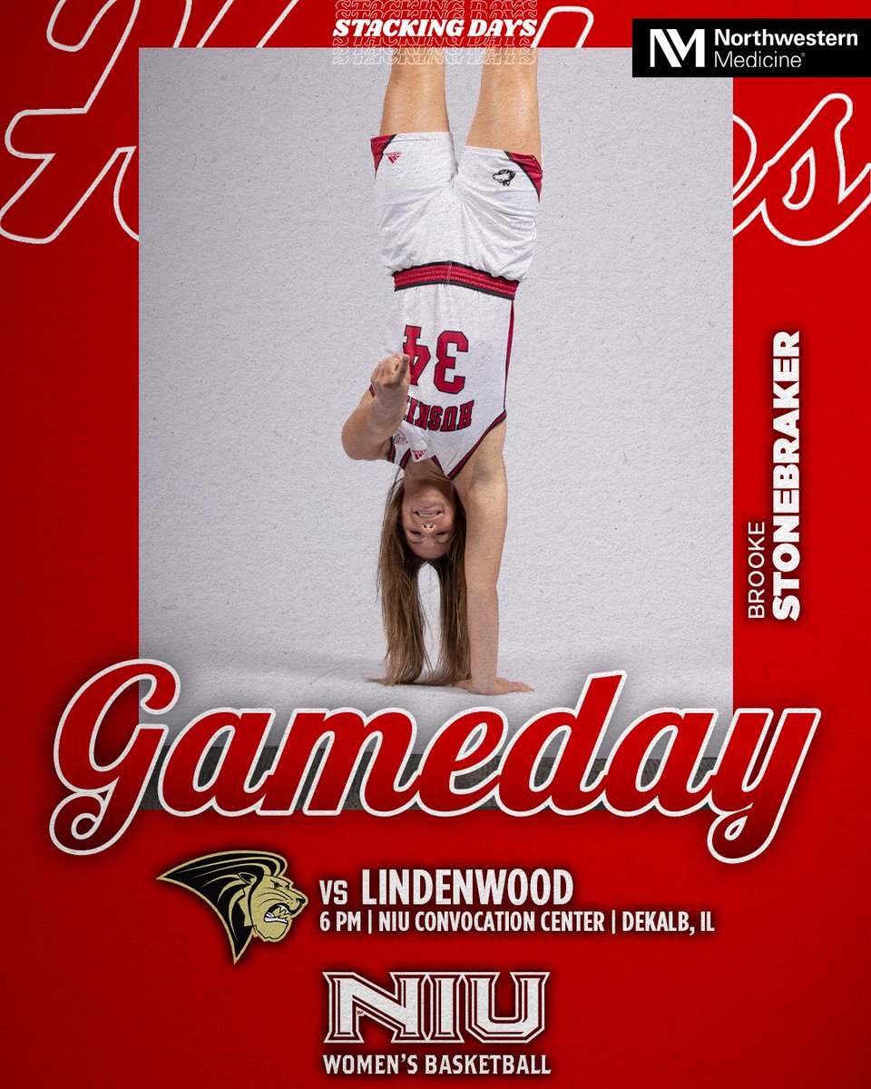 HOME OPENER GAMEDAY!

🆚 Lindenwood
🕕 6 PM
🏟️ NIU Convocation Center
📍DeKalb, IL
🎯 Military Appreciation Day $5 Tickets
📺 ESPN+ tinyurl.com/3jfje9sk
📻 WDKB 94-9 FM, The Varsity Network
📊 tinyurl.com/ys4khwxy

#StackingDays