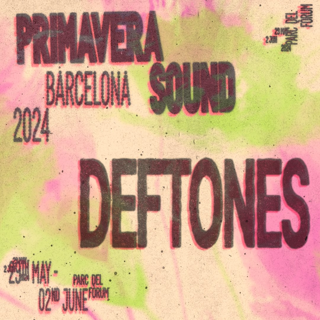 Deftones x @Primavera_Sound 2024. General on-sale this Friday. See you this summer, Barcelona.