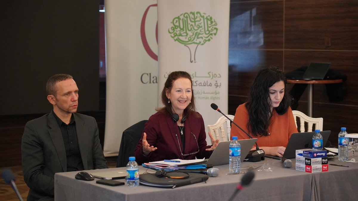 c4jrOrg's tweet image. C4JR organised an event in Erbil today on accountability pathways &amp;amp; sharing of evidence collected by @UNITAD_Iraq. Participant discussions focused on #UNITAD´s completion strategy &amp;amp; monitoring of prospective criminal trials against ISIL members in #Iraq, creating recommendations.