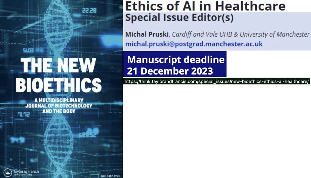 #ethics #Bioethics #medicalethics #healthcareethics #DigitalHealth #digitalhealthcare #digitalethics #AI #ArtificialIntelligence #AIethics #medicallaw #digitallaw #AILaw #AIregulation #HealthTech  #healthtechnology #MedTech #medtechtwt