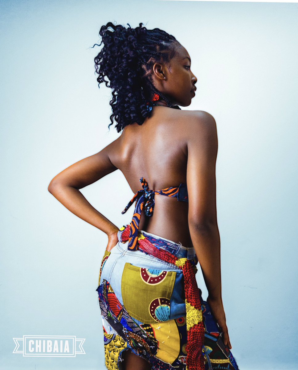 Chibaia's tweet photo. Melanin dipped in #capulana denim https://t.co/AWZgify9tV