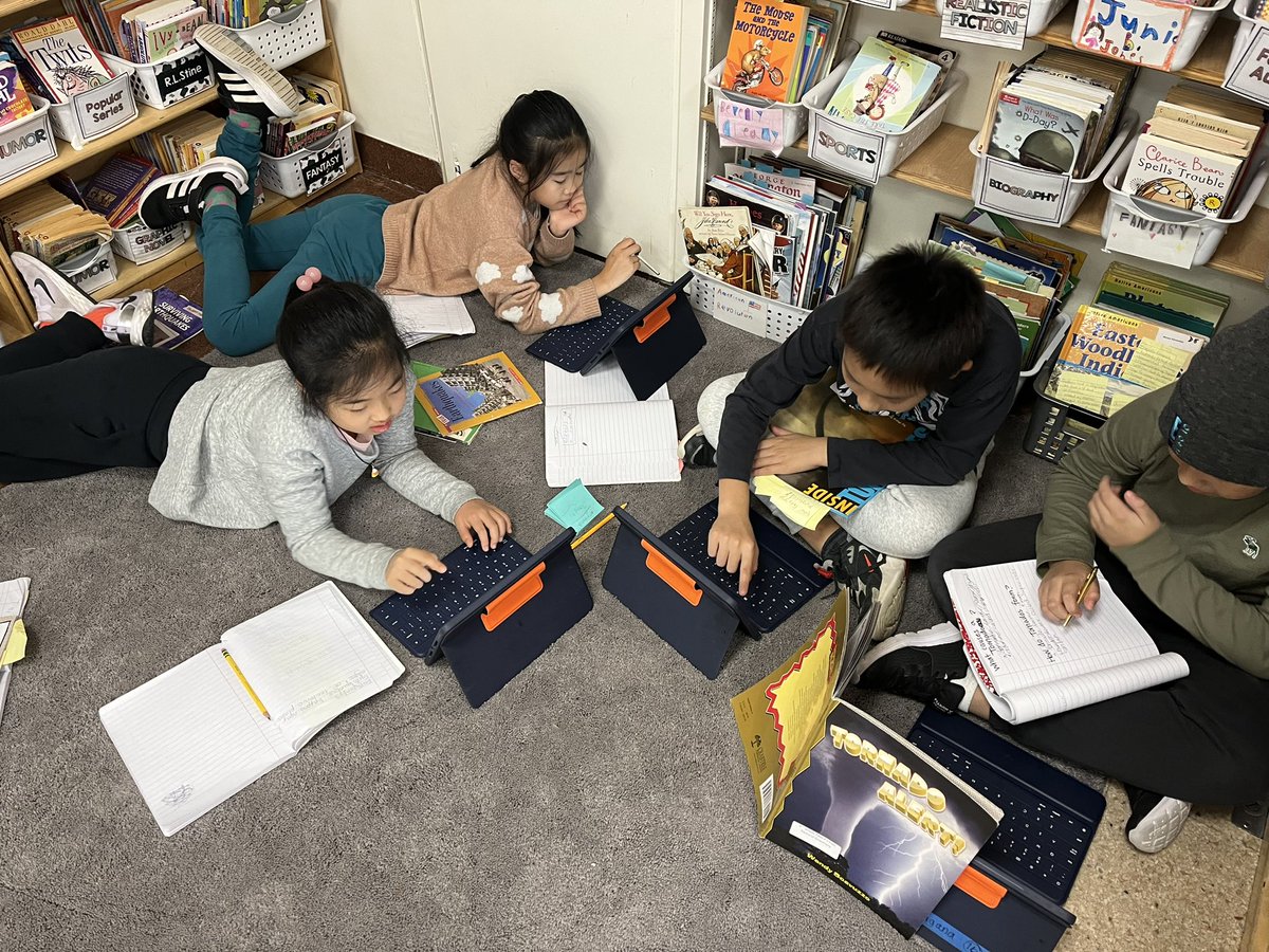 Students dive into the world of nonfiction featuring natural disasters, proudly presenting their research projects. From mastering research techniques and note-taking & text structures, these young minds shine! 🌪️📰 #WOschool #WeAreChappaqua