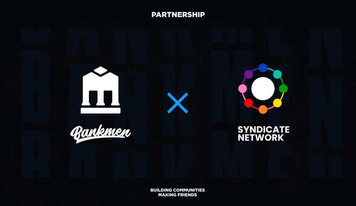 BankmenFinance's tweet photo. We are excited to be featured on @SyndicateNTWRK and spread the word about Bankmen!

We are partnering with Syndicate to keep our community updated on current crypto events from experts in the Solana ecosystem🏦 https://t.co/axDYHGyxoS