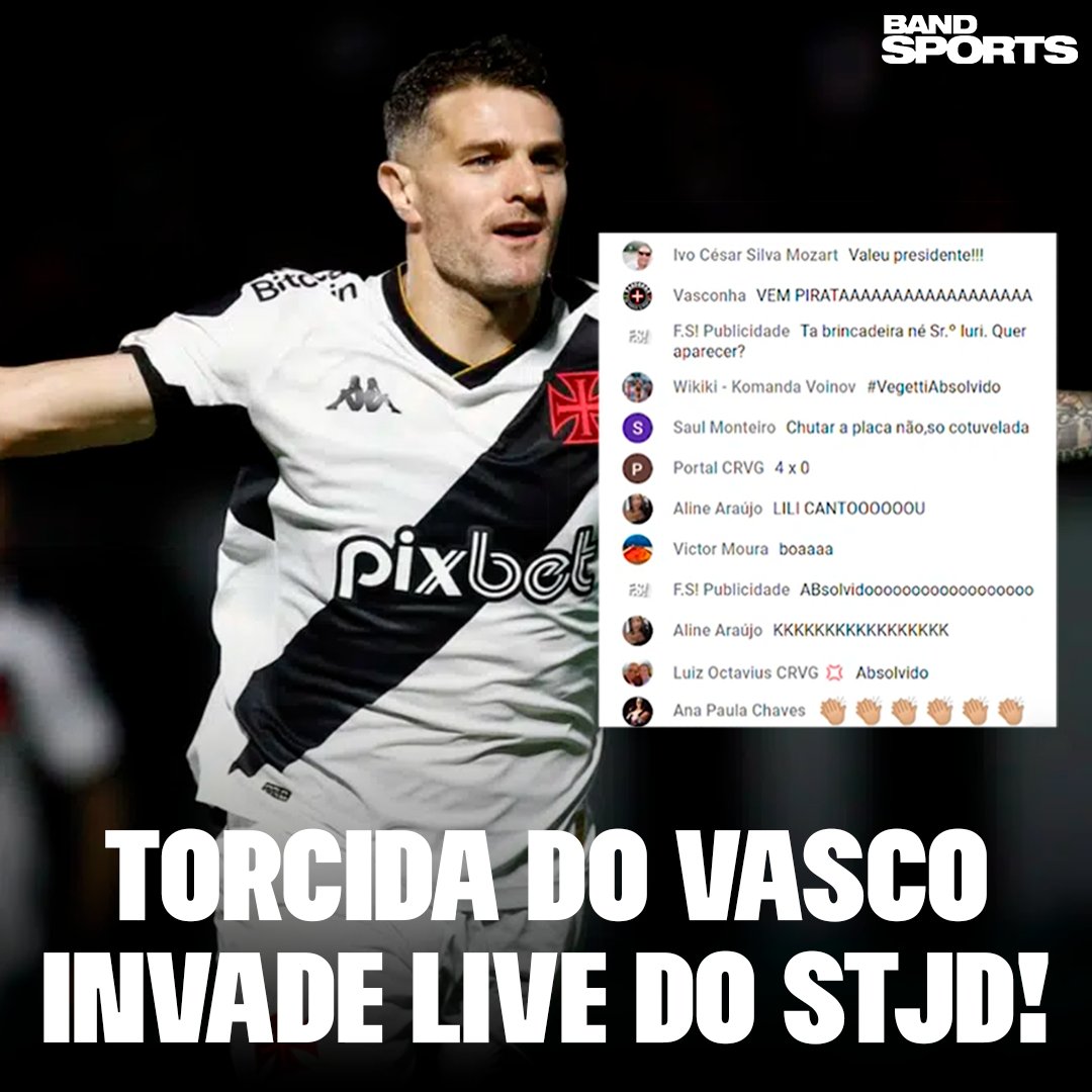 Vegetti, do Vasco, é absolvido e pode jogar contra o Cruzeiro