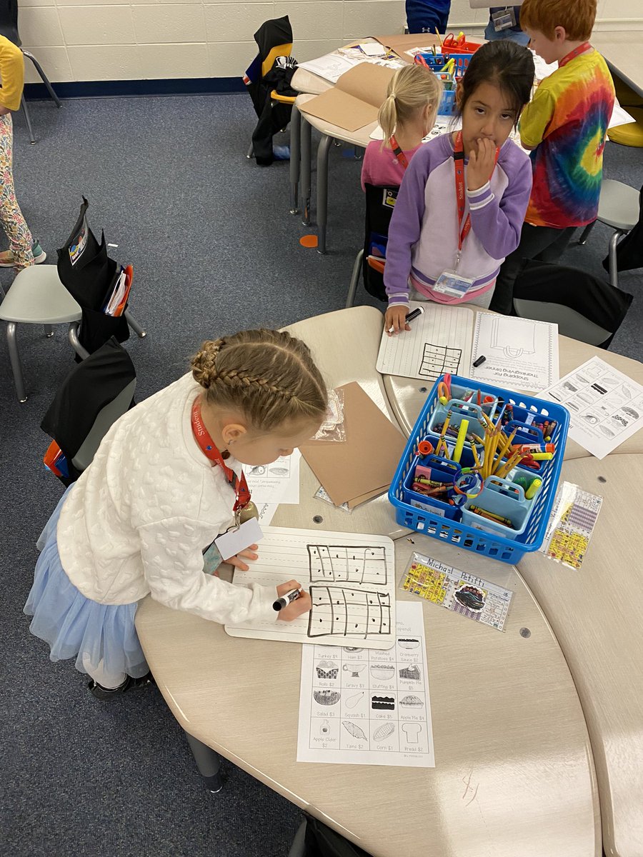 MrsMooreSA95's tweet photo. These amazing mathematicians went shopping for Thanksgiving. They had $25 to spend and needed to purchase at least 6 items for their meal. So cool to see all the different strategies for keeping track of what they spent! https://t.co/SWTMwsmB9T