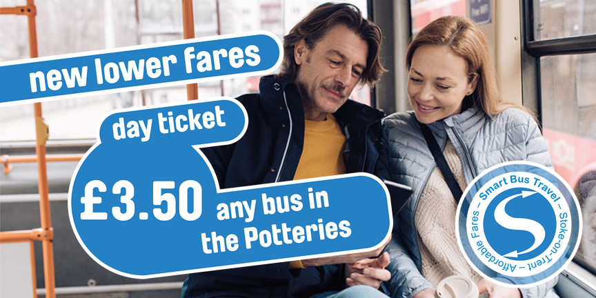 Make your money go further this Christmas with our budget-friendly bus fares. With #AffordableFares, it’s cheaper than you think to travel around the city. It’s just £3.50 for an adult day ticket and £2 for young people (up to 19) Visit: stoke.gov.uk/publictransport