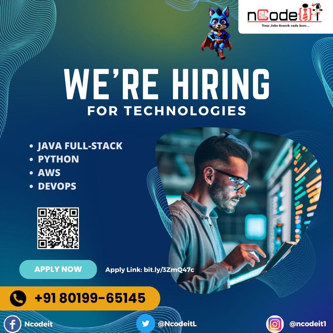 NcodeitL's tweet photo. We're hiring!

Join our Job-Oriented Program = https://t.co/XJXSs5AeiR 

For more updates, join Telegram Channel: https://t.co/G0ZkYjhYCb 
WhatsApp Group: https://t.co/69xh9neZhg 

#jobtraining #skills #itskills #itstaffing #staffing #jobs #ncodeit https://t.co/xXgniXBgtr