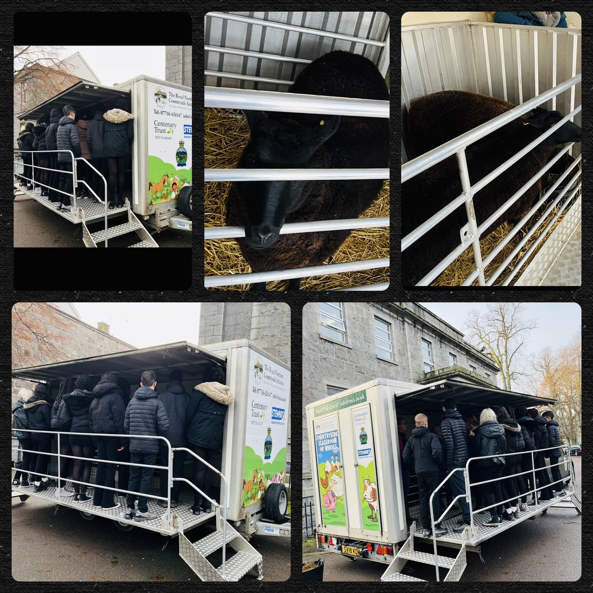 A big thank you to <a href="/RNCI1/">RNCI</a> for bringing their countryside classrooms on wheels to school today. The S3 Health &amp; Food Technology class enjoyed a hands on experience of the process involved in farm to fork and the importance of farming sustainability 🐑 🌾 🏴󠁧󠁢󠁳󠁣󠁴󠁿